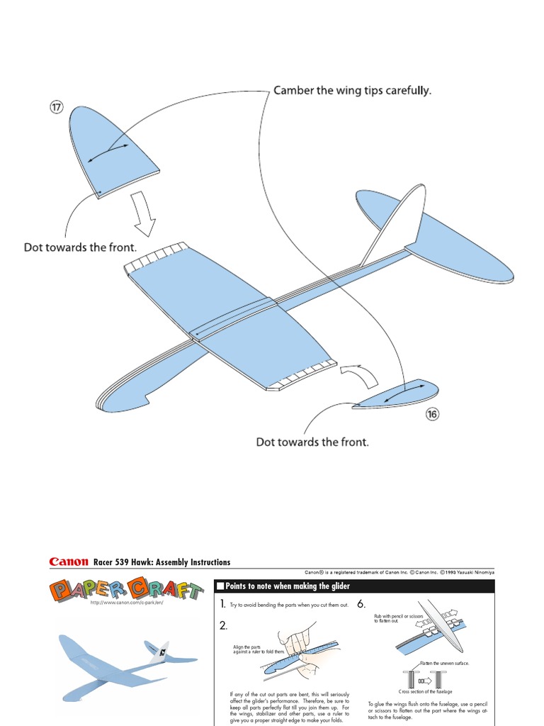 Paper Air Plane Parts