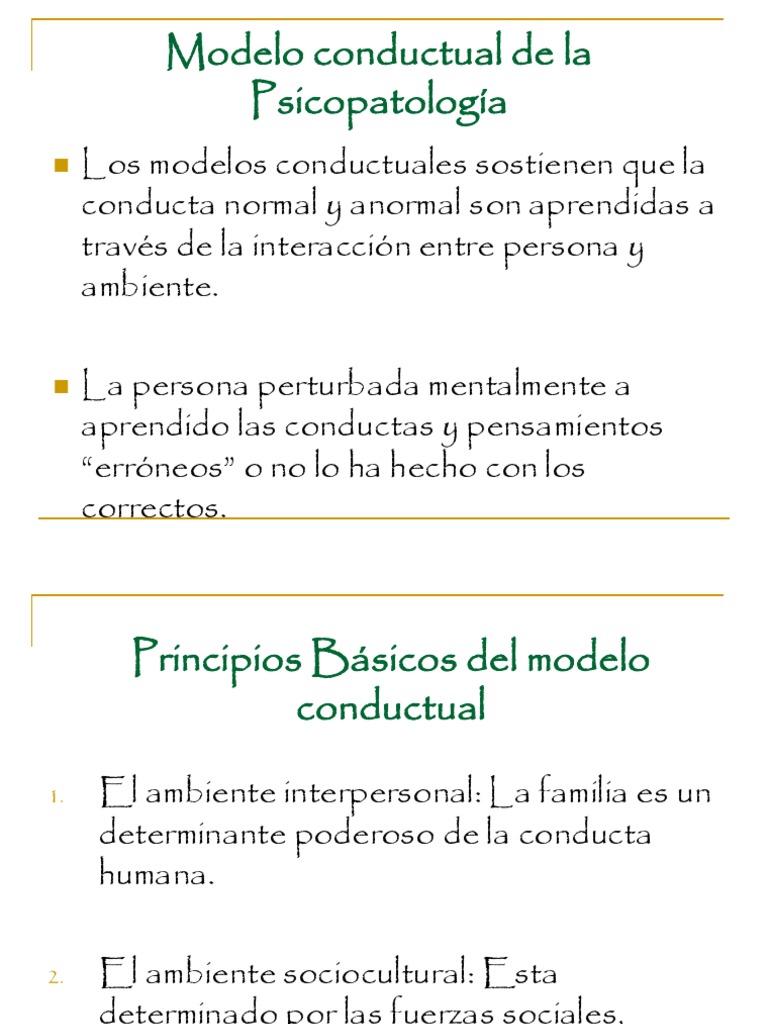 Modelo Conductual en Psicopatología | PDF | Fobia | Comportamiento