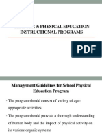 Chapter 3: Physical Education Instructional Programs