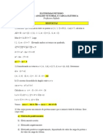 RESPOSTAS Eletromagnetismo - Lista 1 - An-Lise Vetorial + Carga Eletrica.