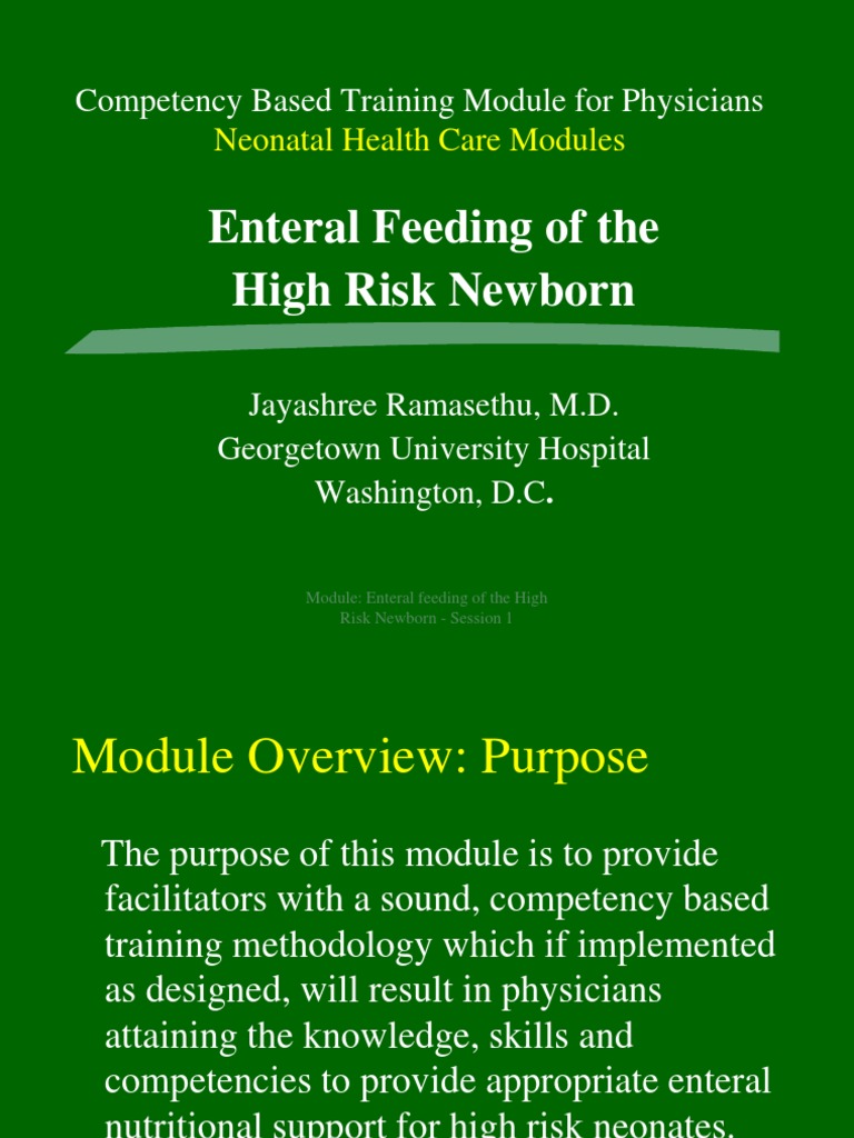 Enteral Feeding of The High Risk Newborn | PDF | Infants | Preterm Birth