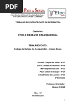 TRABALHO DE ÉTICA EM INFORMÁTICA - Código de Defesa do Consumidor