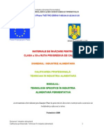 Tehnologii Specifice in Industria a Fermentativa Auxiliar