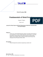 Fundamentals of Metal Forming