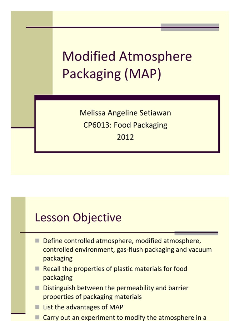 Modified Atmospheric Packaging (MAP) Chemistry Food And Drink