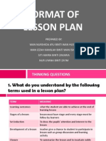 Format of Lesson Plan