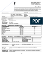 Silver Oxide MSDS 0905