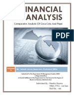 Financial Analysis (Comparative Analysis Of Coca-Cola And Pepsi)