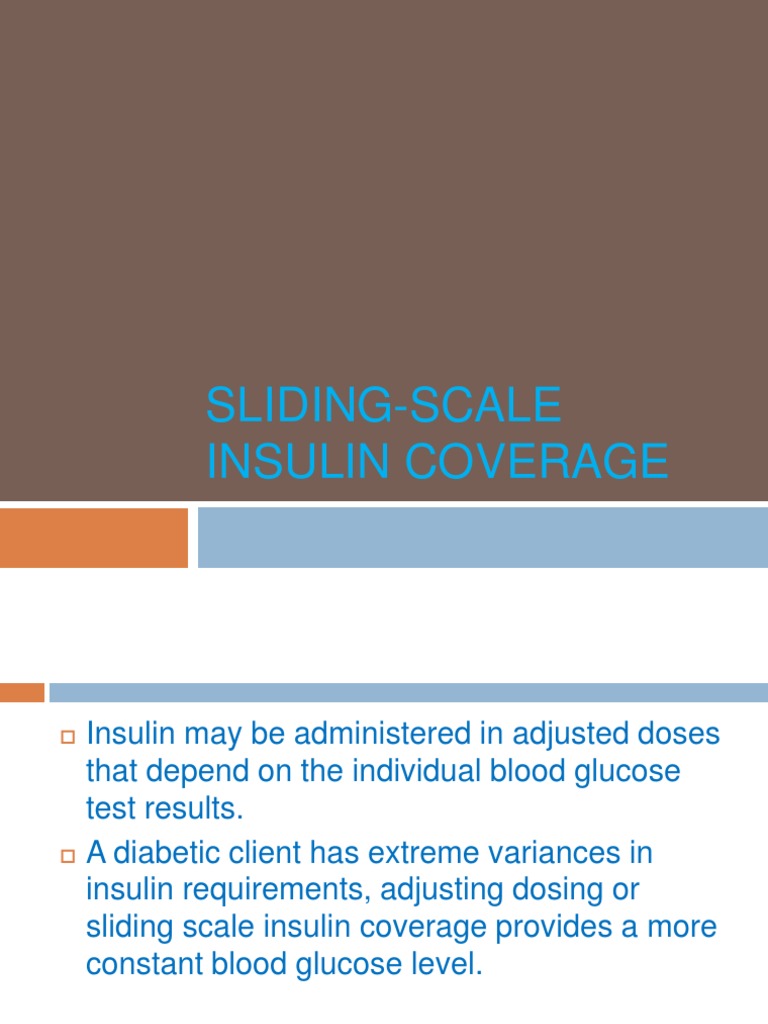 Insulin Sliding Scale Guidelines | PDF