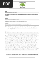 The Impact of Social Support and Self-Esteem on Adolescent Substance Abuse Treatment Outcome