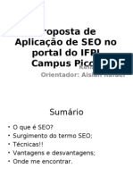 Proposta de Aplicação de SEO No Portal Do IFPI Campus Picos: Keliano Moura Orientador: Aislan Rafael