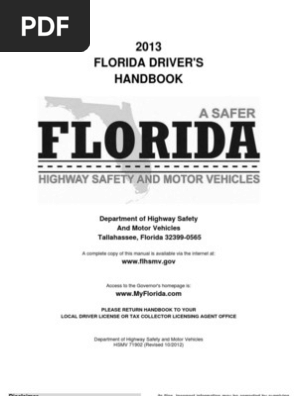 Florida Drivers Handbook >> English Driver Handbook For Florida Driver License Florida Drivers Handbook >> English Driver Handbook For Florida Driver License