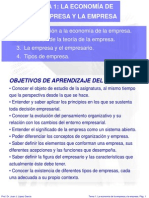 Tema 1 La Economia de La Empresa y La Empresa