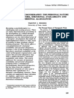 Zeddies, T. - Becoming A Psychotherapist - The Personal Nature of Clinical Work, Emotional Availability and Personal Allegiances