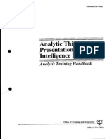 CIA - Analytic Thinking and Presentation For Intelligence - Analysis Training Handbook