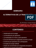 Seminario de Alternativas de Transfusion