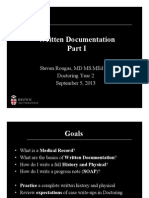 Written Documentation Skills I Fall 2013 - Doctoring III