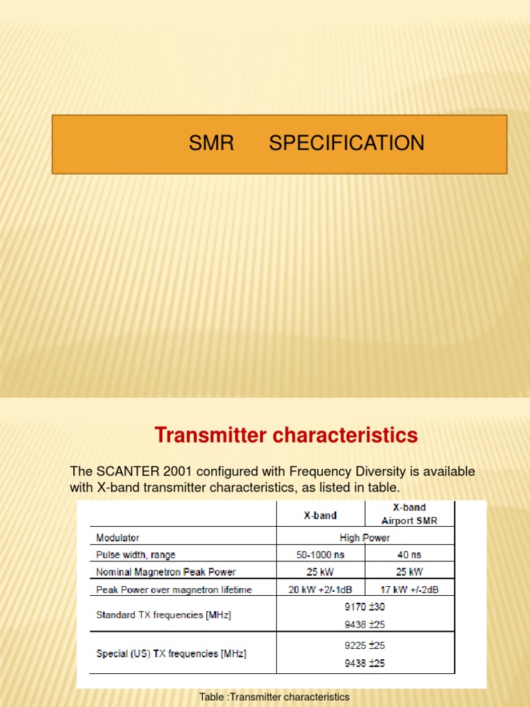 SMR Specs | PDF | Sampling (Signal Processing) | Telecommunications ...