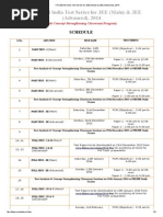 FIITJEE All India Test Series For JEE (Main) & JEE (Advanced), 2014