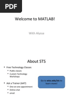 Welcome To MATLAB!: With Alyssa