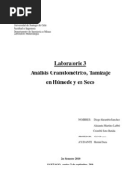 Inf.3 - Análisis Granulométrico, Tamizaje  (Diego Marambio, Alejandra Martínez, Cristobal)