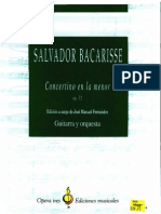 BACARISSE, Salvador - Concierto en La M Op72