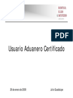 Usuario Aduanero Certificado - Julio Guadalupe