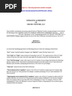 Operating Agreement Short Form 2 Managers Limited Liability Company Business Law