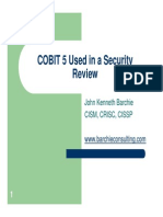 CoBIT 5 Used in an Information Security Review