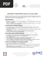 Proceso Para La Residencia Profesional Planes de Estudio 2004