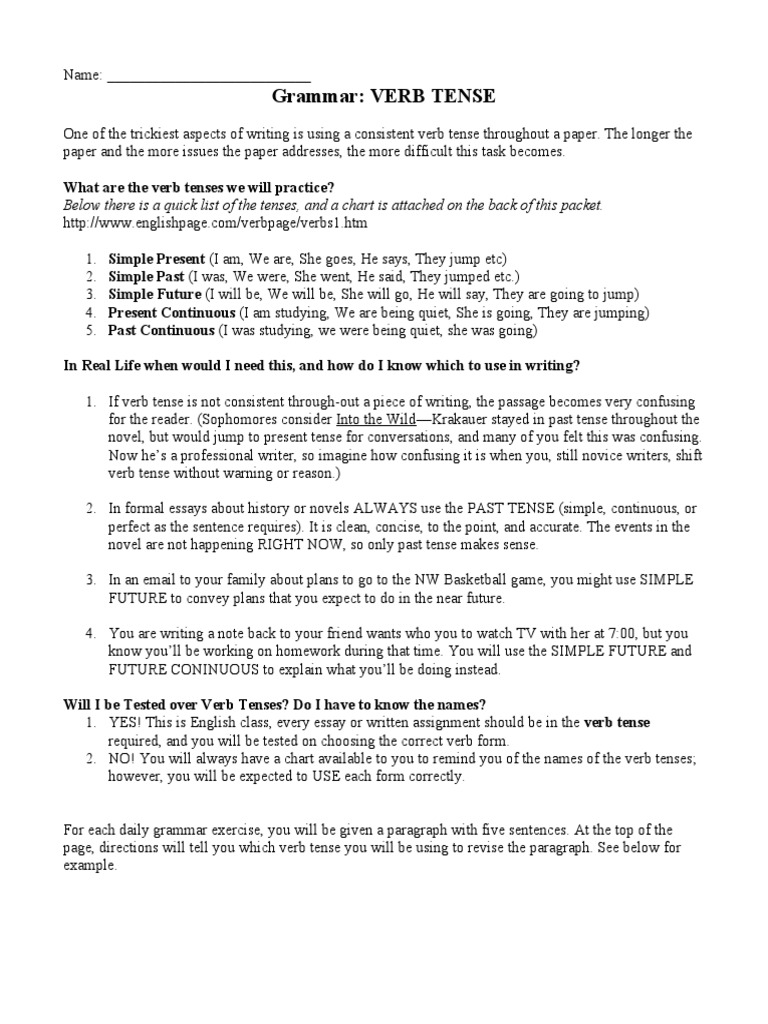 Mastering Verb Tenses A Guide to Consistent Verb Usage in Writing