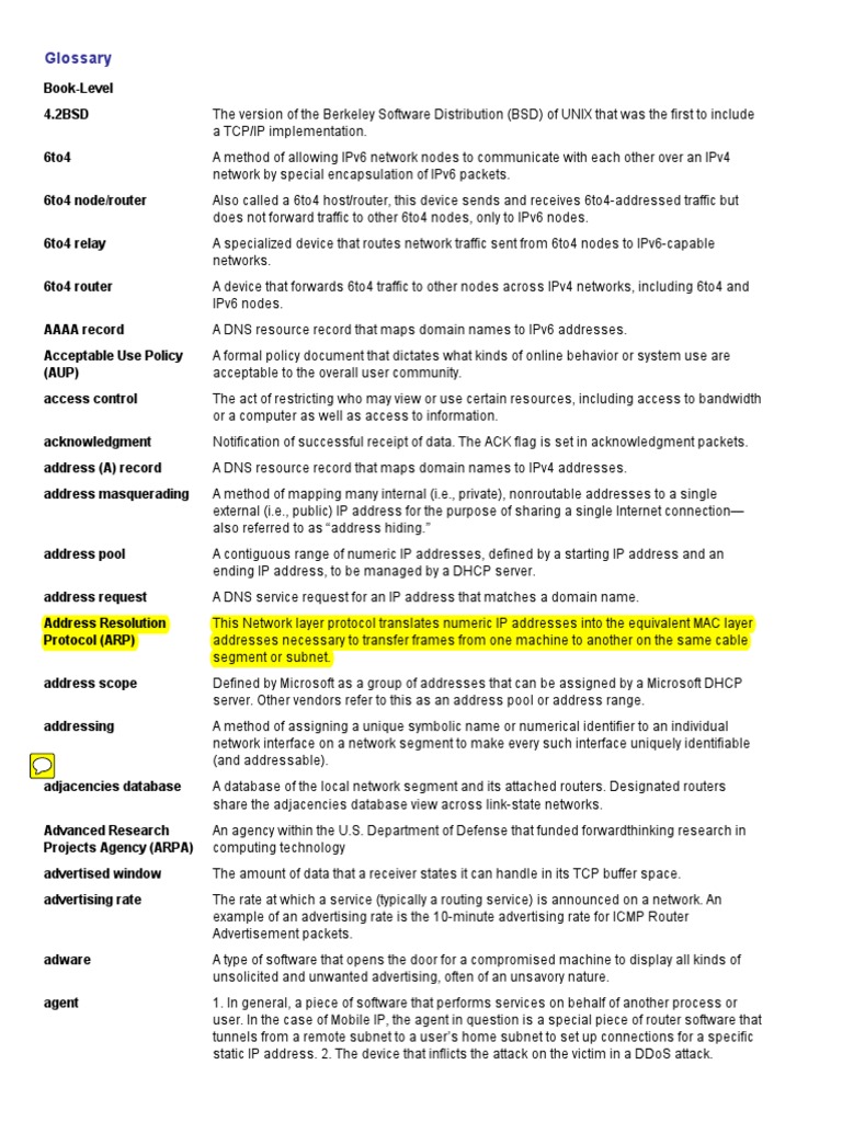 Terms PDF PDF Computer Network Protocols