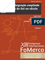 E-book FoMerco 2012 - Por uma integração ampliada - Volume 1 final
