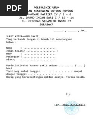 Surat Keterangan Sakitdocx