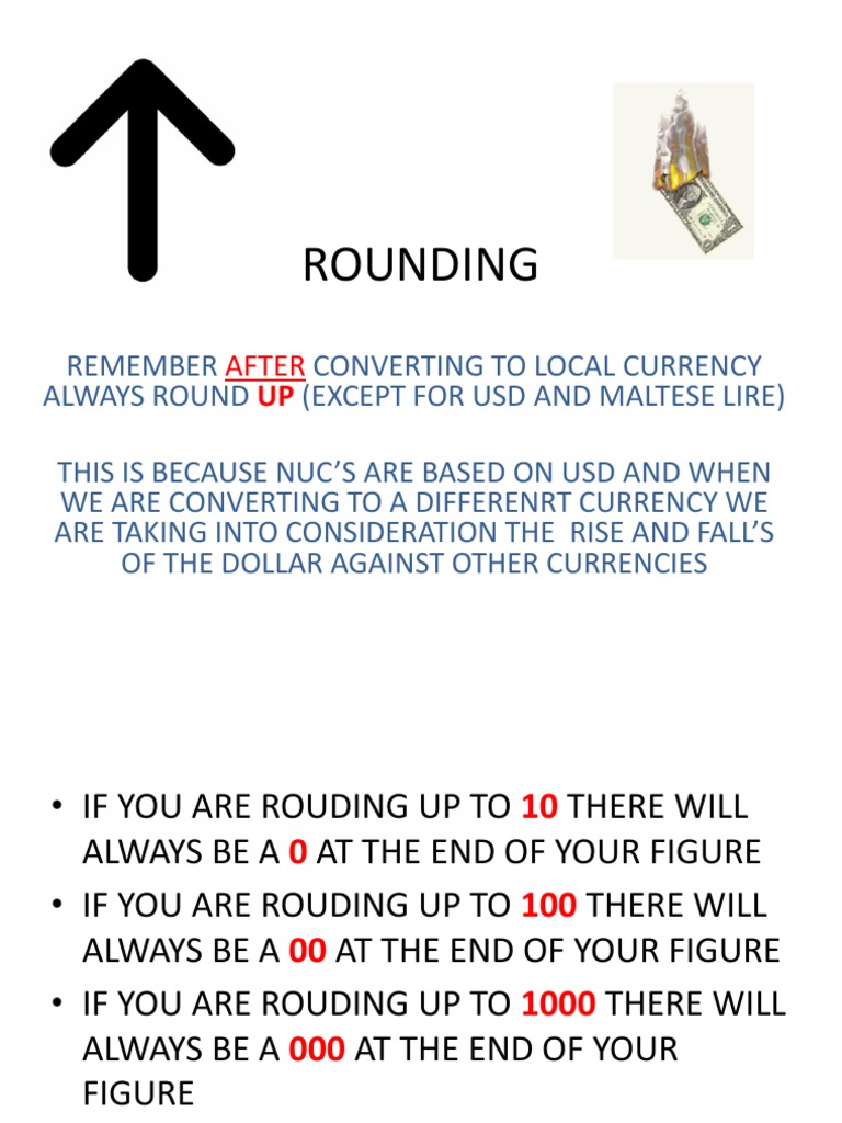 NUC Currency Rounding Guidelines | PDF