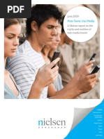 Nielsen Study: How Teens Use Media (June 2009) - Read in "Full Screen" Mode