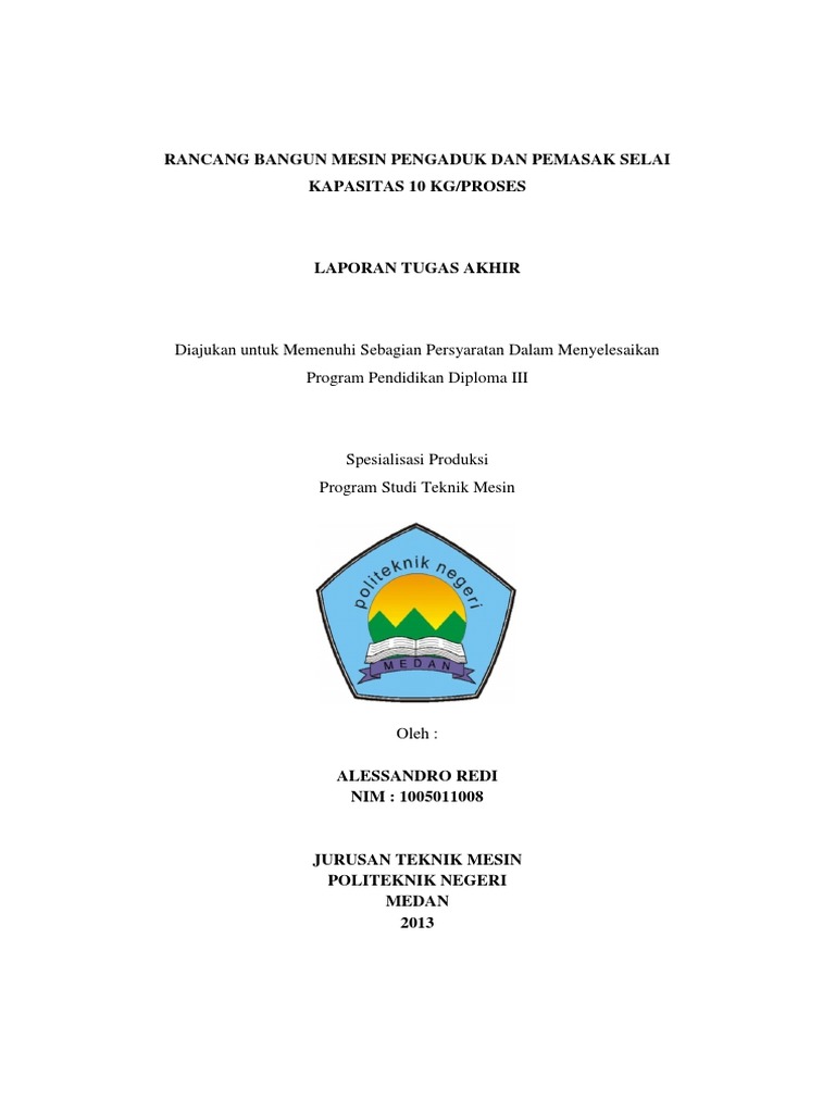 Cover Untuk POLMED, Teknik Mesin | PDF