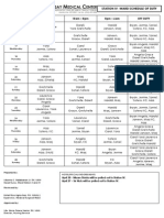 sample schedule