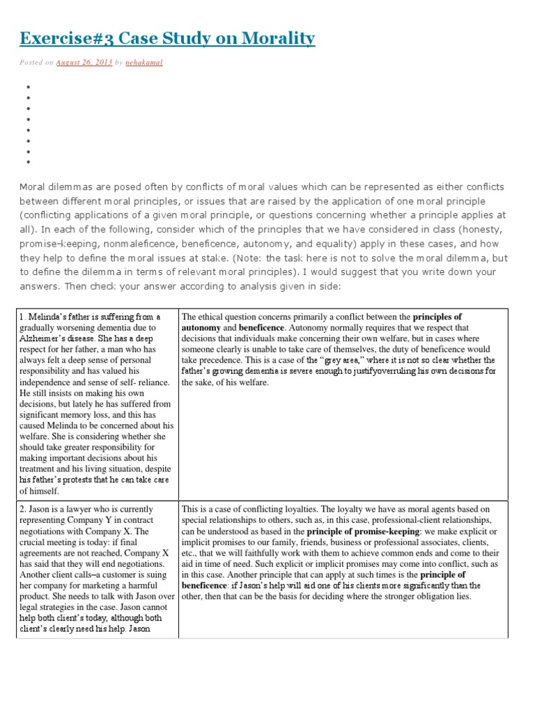 Principle of autonomy example picture