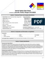 Sodium Hydroxide, Pellets, Reagent ACS MSDS: Section 1: Chemical Product and Company Identification