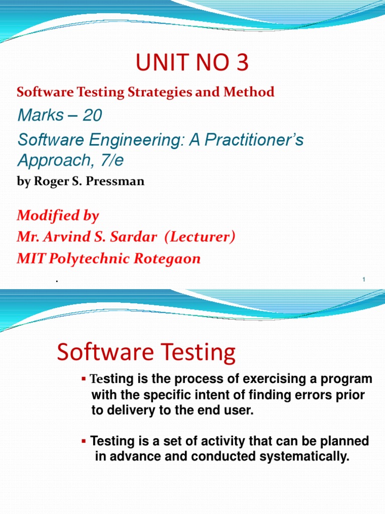 Pressman7Ch17 Modfied by Arvind | PDF | Software Testing | Software Bug