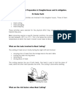 Risk Involved in Meat Preparation in Slaughterhouse and Its Mitigation