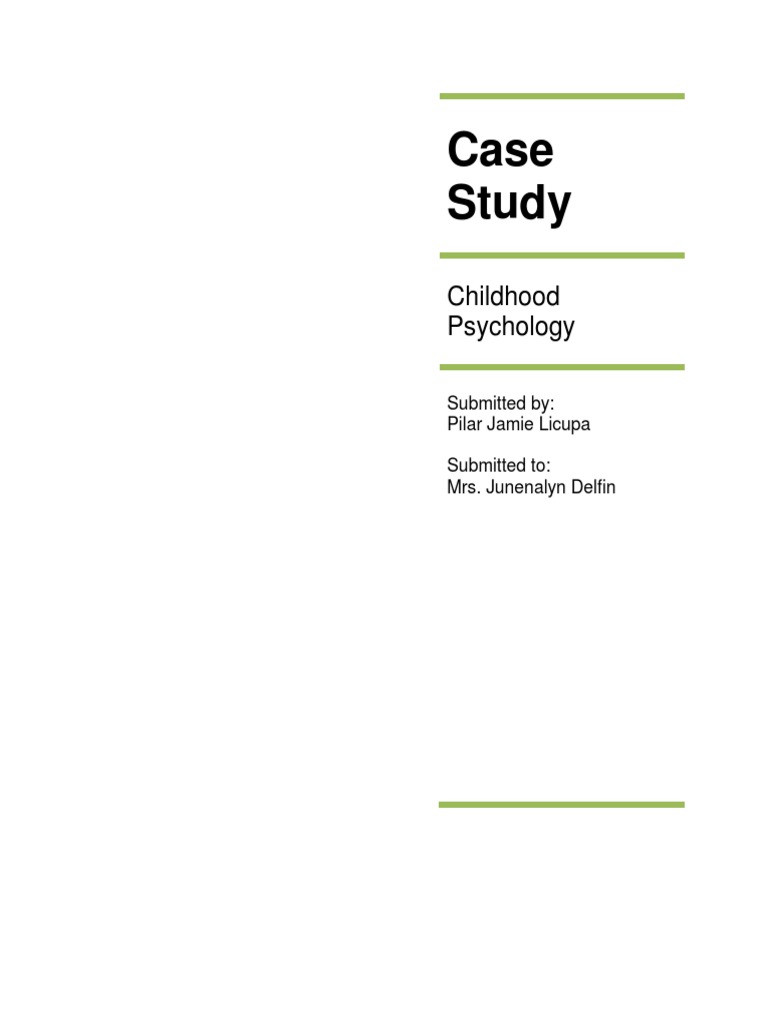 Childhood Psychology Case Study on Kim | PDF | Child Development ...