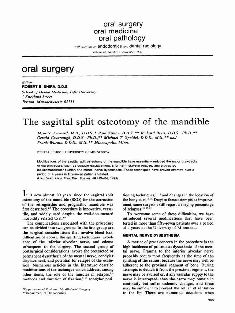 bilateral sagittal split osteotomy | Anatomical Terms Of Location ...