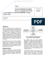 Development of Accelerated Reliability/Durability Testing Standardization As A Component of Trends in Development Accelerated Reliability Testing (ART/ADT)