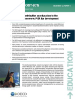 PISA For Development - The OECD's Contribution On Education To The Post-2015 Framework