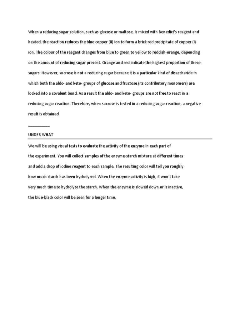 Reducing Sugar Solution | PDF