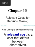 Relevant Costs For Decision Making