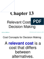 Relevant Costs For Decision Making