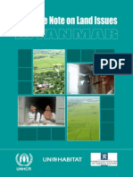 Guidance Note On Land Issues - Myanmar